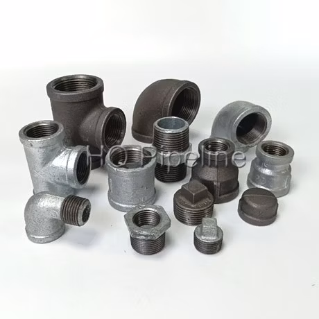 Beaded/Plain Equal/Reducing Black/Galvanized Malleable Iron Pipe Fitting Tees
